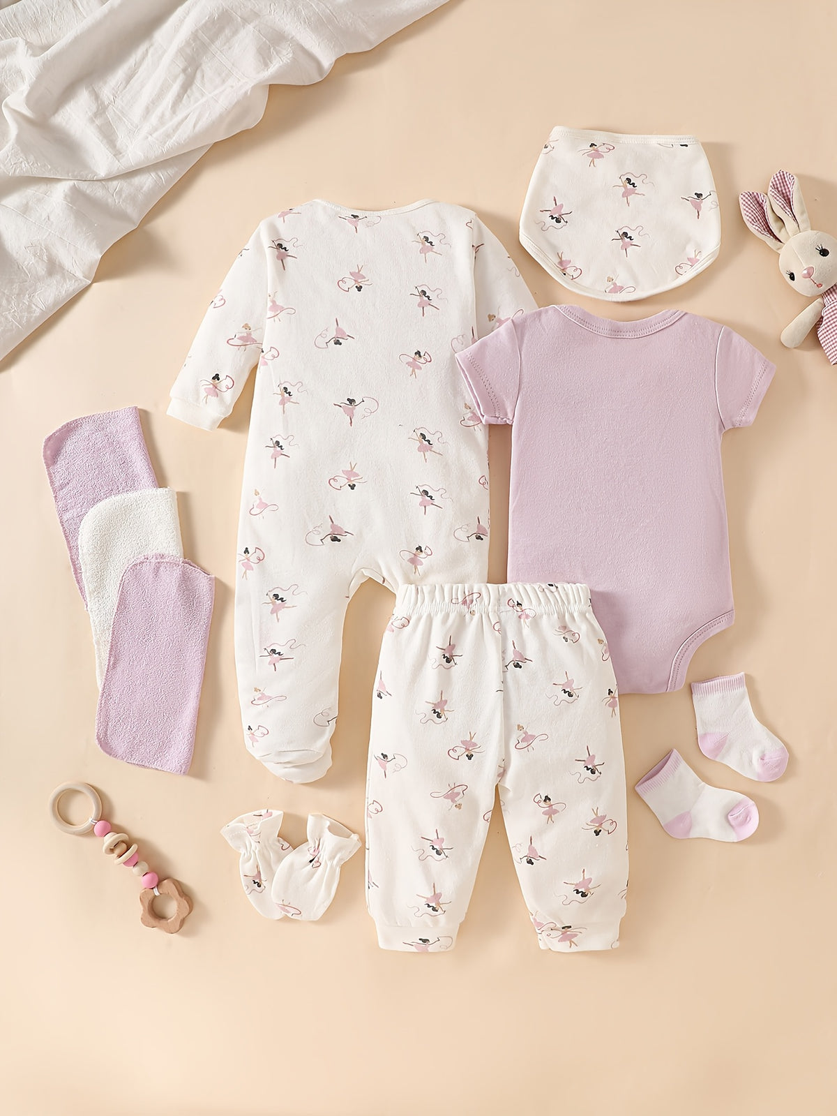 Bodies pour nouveau-née fille, 100% matière, confortable et respirant — Monptitlou Image