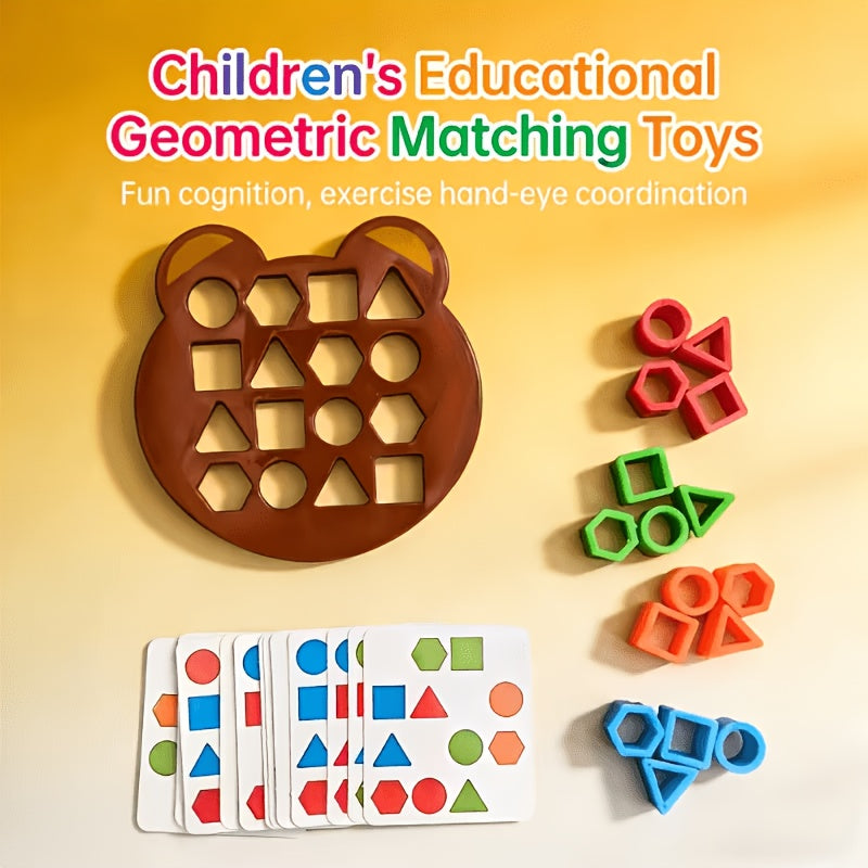 Jeu de puzzle éducatif en forme d'ours avec accessoires — Monptitlou