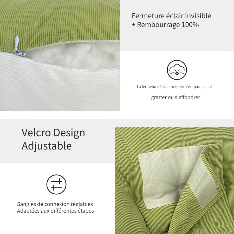 Oreiller de couchage pour la grossesse, oreiller de voyage réglable — Monptitlou