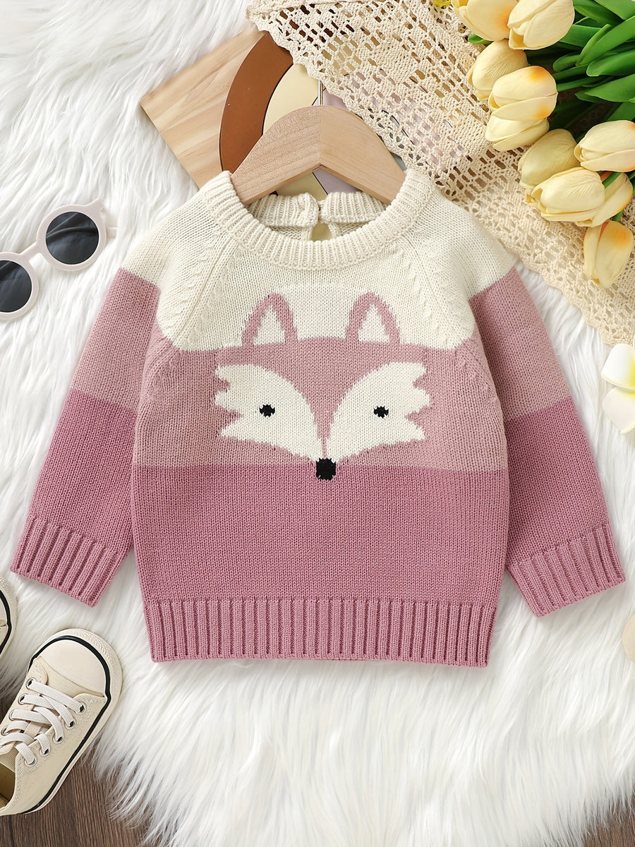 Pull en maille DovFanny & Renard de dessin animé — Monptitlou