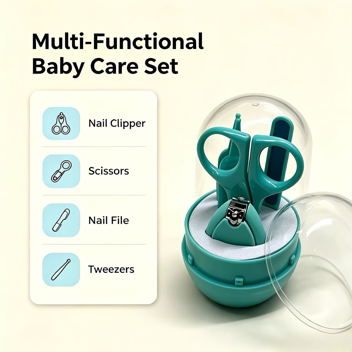 Kit de soin des ongles, coupe-ongles -coupure sécurisé pour chair — Monptitlou Image