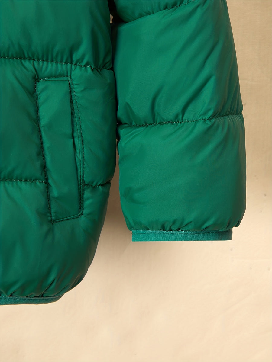 Veste d'hiver à capuche pour garçons, veste chaude légère en polaire — Monptitlou