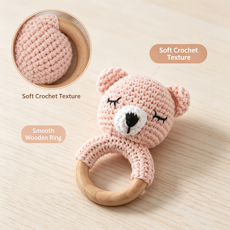 Doudou plat lapin au crochet, fait main — Monptitlou