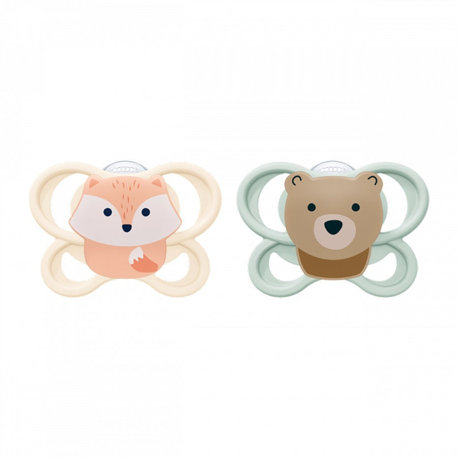 Sucette motif renard ou ours 0 mois et plus — Monptitlou