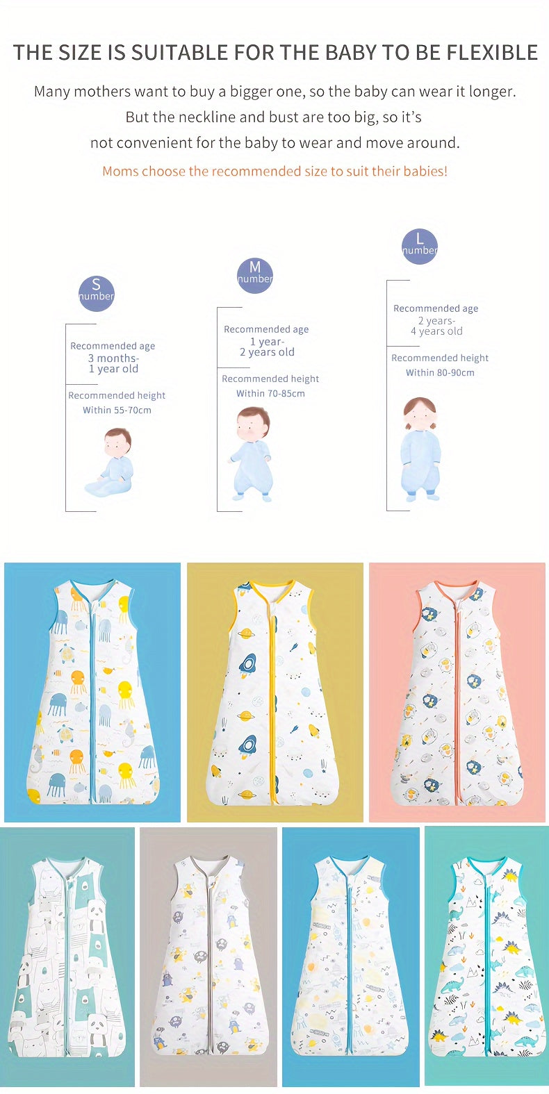 Sacs de suçouchette d'été 0.5tog pour nouveau-nés et enfants, photo 13