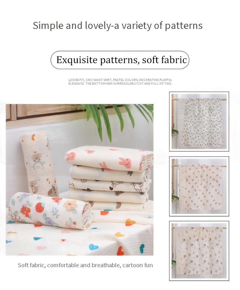 Lot de 2 langes bébé en double gaze absorbante — Monptitlou