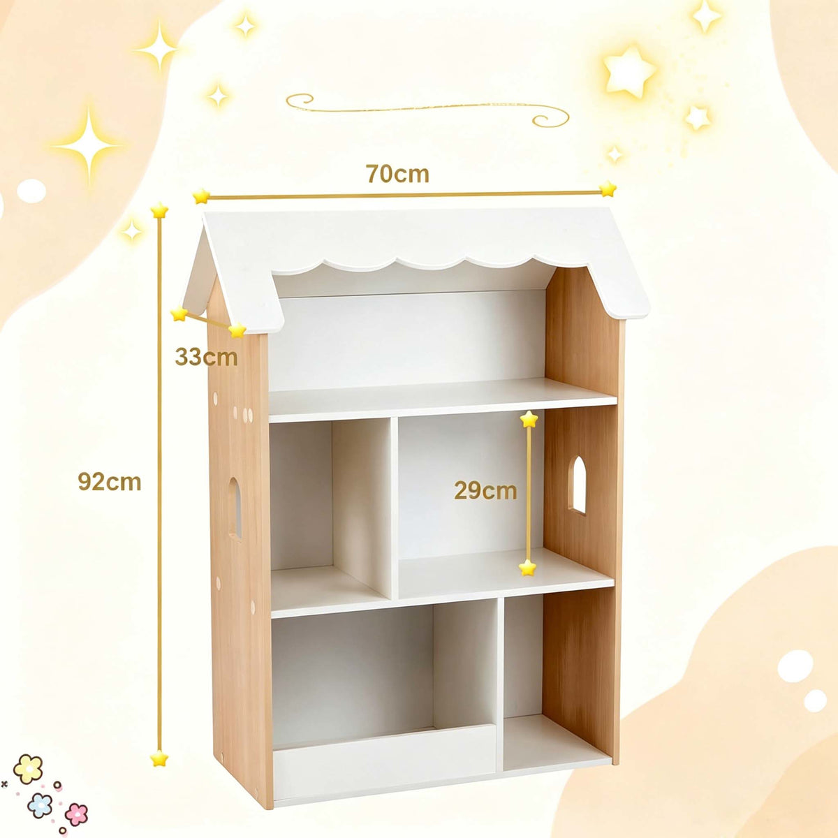 Étagère à livres pour enfants en forme de maison — Monptitlou Image