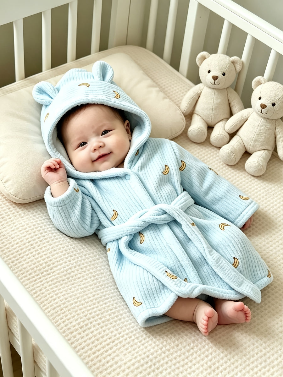 Nouveau Peignoir à Capuche en Flanelle pour Enfants Automne-Hiver — Monptitlou