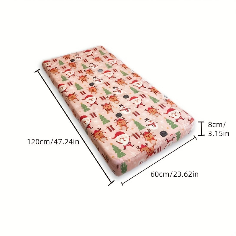 Matelas de berceau, tissu de Noël respirant, fermeture éclair — Monptitlou Image
