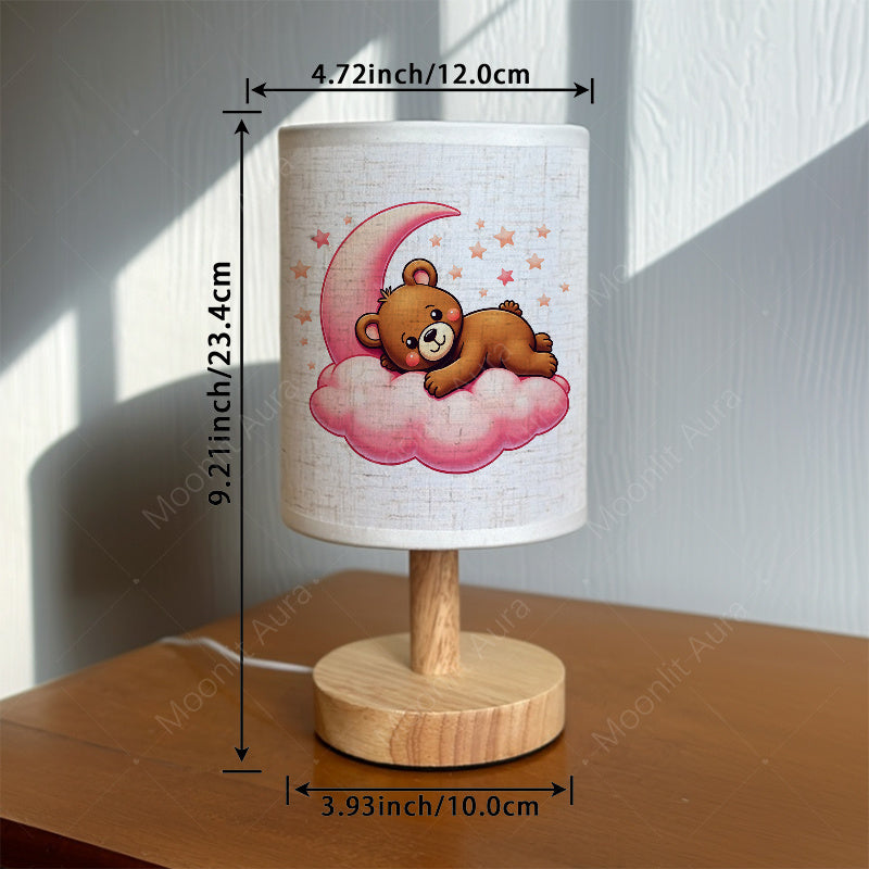 Veilleuse LED en tissu, Lampe de table, Lampe de bureau, Lampe LED — Monptitlou