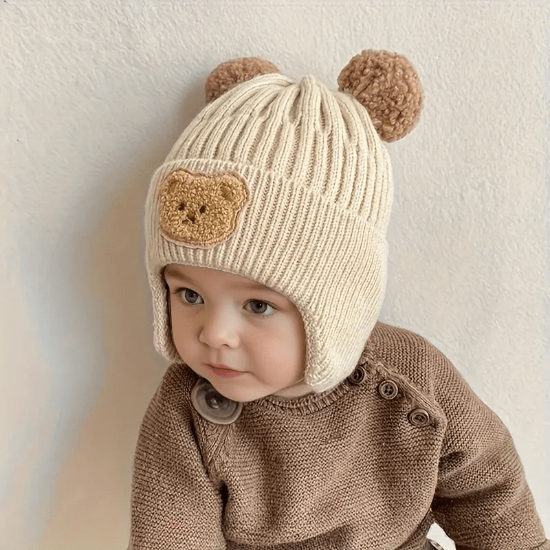 Bonnet Épaissi Adorable sur le Thème de l'Ours pour Garçons et Filles — Monptitlou