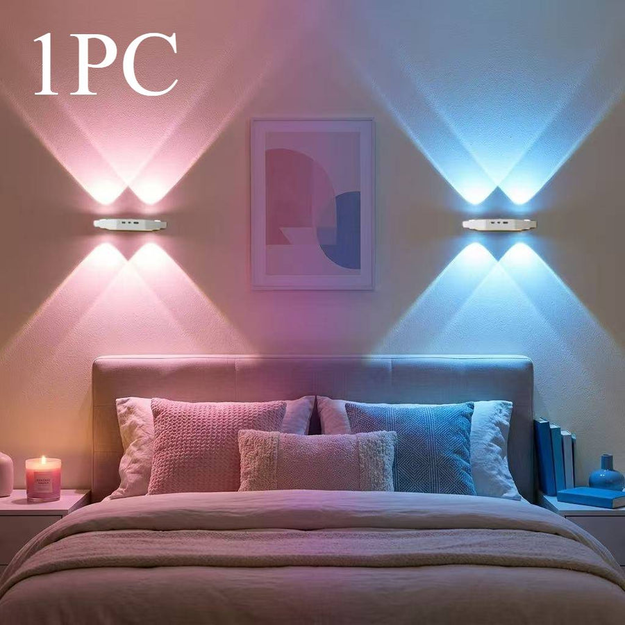 [Cadeau idéal pour fêtes] 1 pc Lampe murale créative à double œil RGB — Monptitlou
