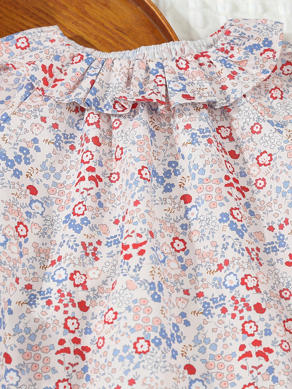 Haut manches longues imprimé fleurs mignon fille, photo 14