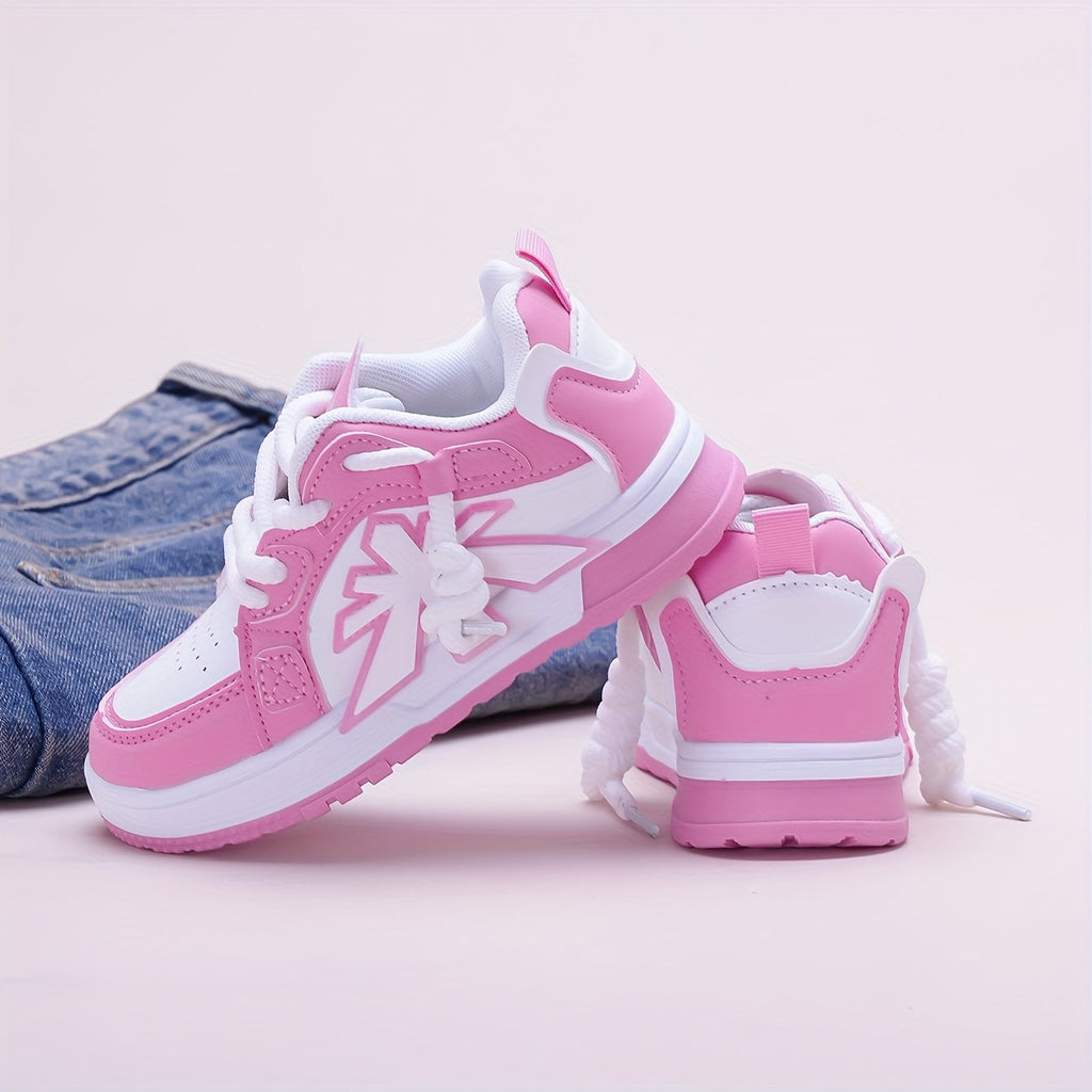 Chaussures de sport décontractées rose pour bébés filles, tendance et à la mode, nouveau style, chic pour le quotidien, 