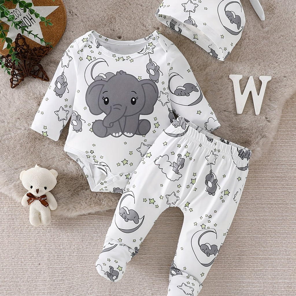 Ensemble pyjama et pantalon à motif éléphant — Monptitlou
