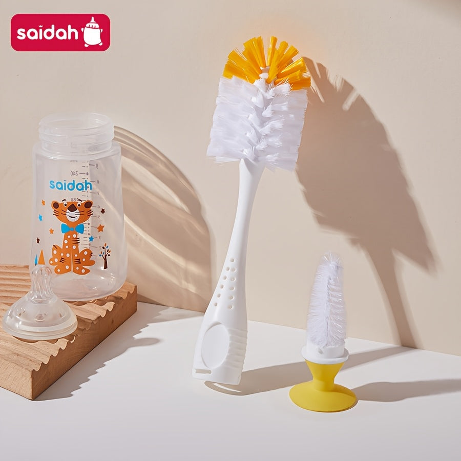 Ensemble de brosses à biberon 2-EN-1 en nylon avec brosse à tétine — Monptitlou
