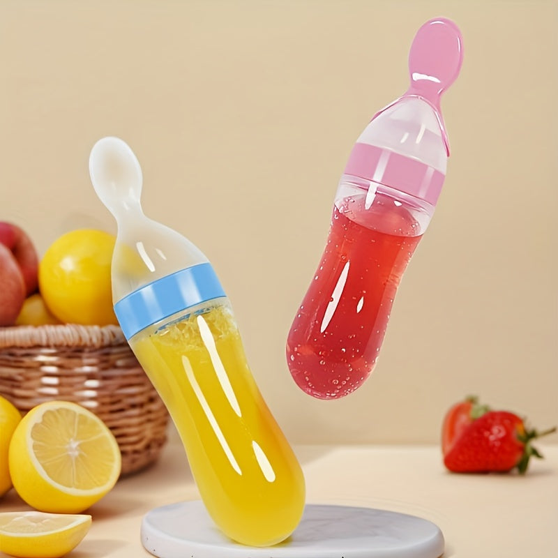 Distributeur de nourriture pour bébé en silicone avec cuillère — Monptitlou