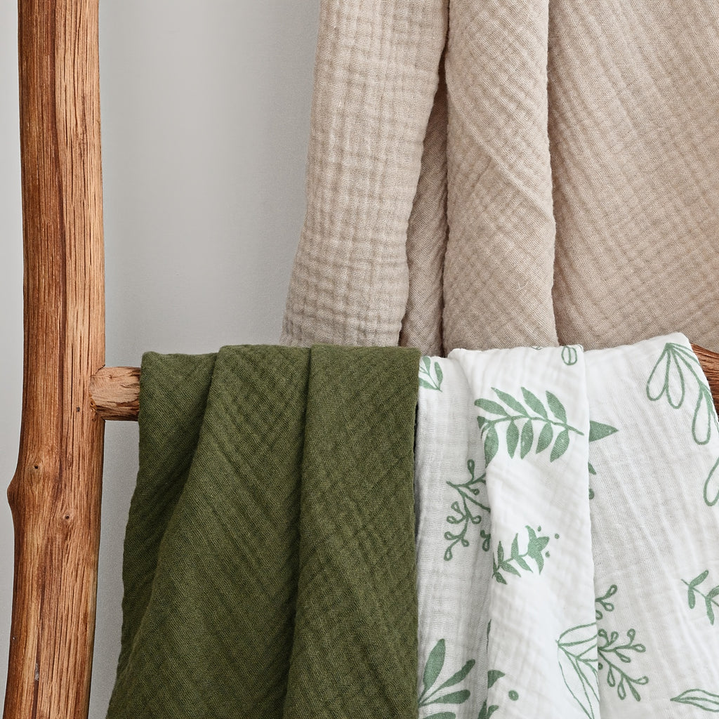 Lot de 5 langes bébé en mousseline, 7 motifs — Monptitlou
