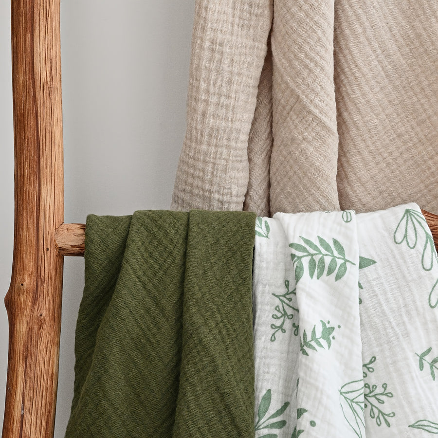 Lot de 5 langes bébé en mousseline, 7 motifs — Monptitlou