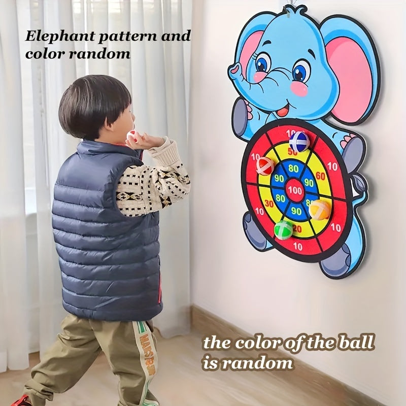 Jeu de fléchettes avec boules adhésives motif éléphant cartoon pour — Monptitlou Image