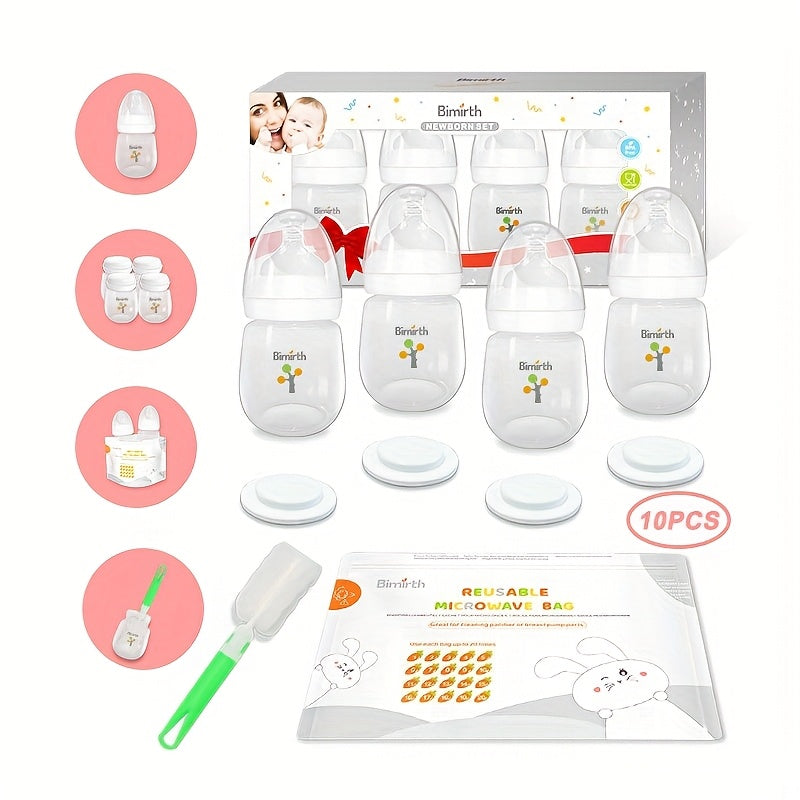 180Ml - Set combiné multi-usage - Biberon blanc - 10 pièces — Monptitlou