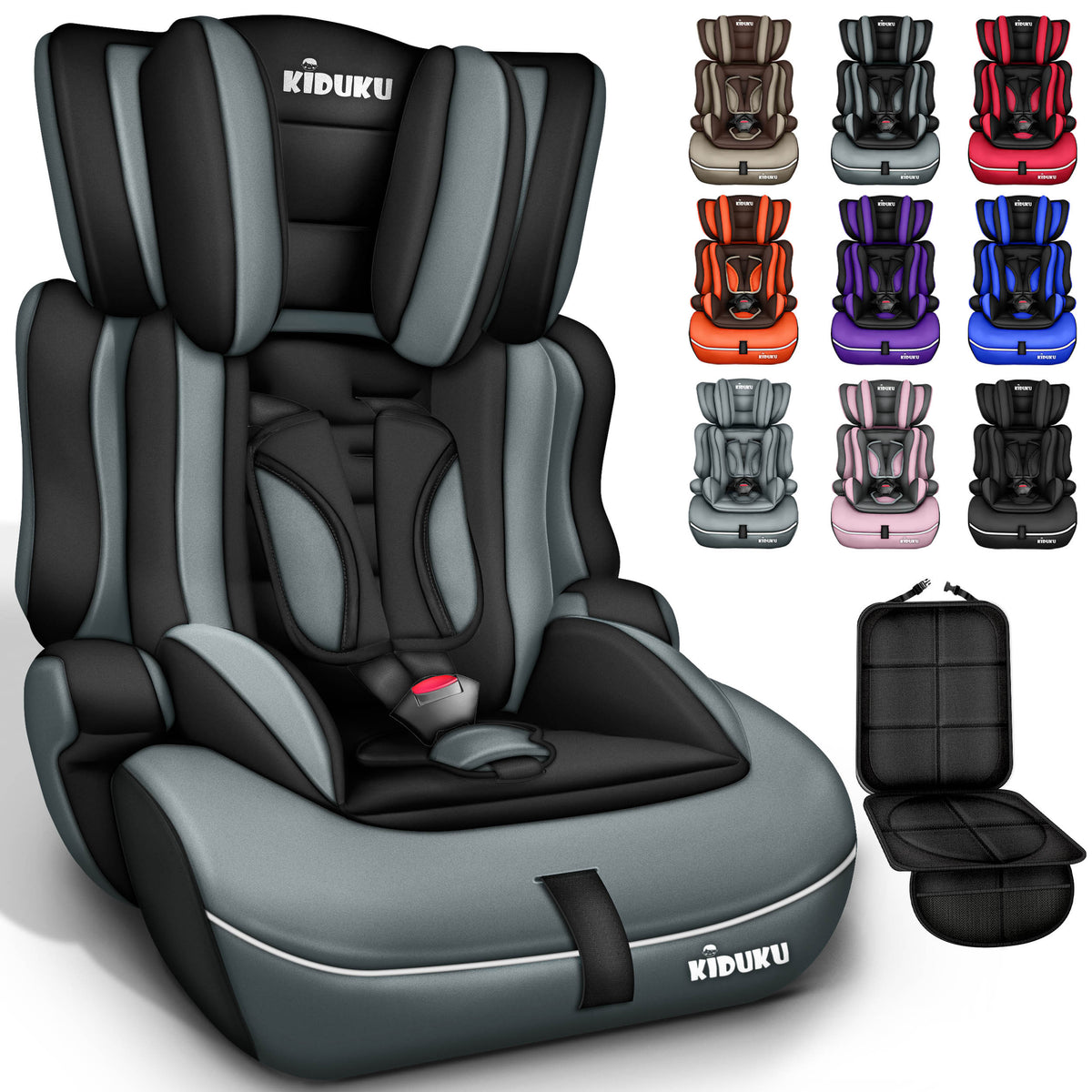 KIDUKU® Siège auto enfant 9-36 kg (1-12 ans) avec coussin pour siège — Monptitlou Image