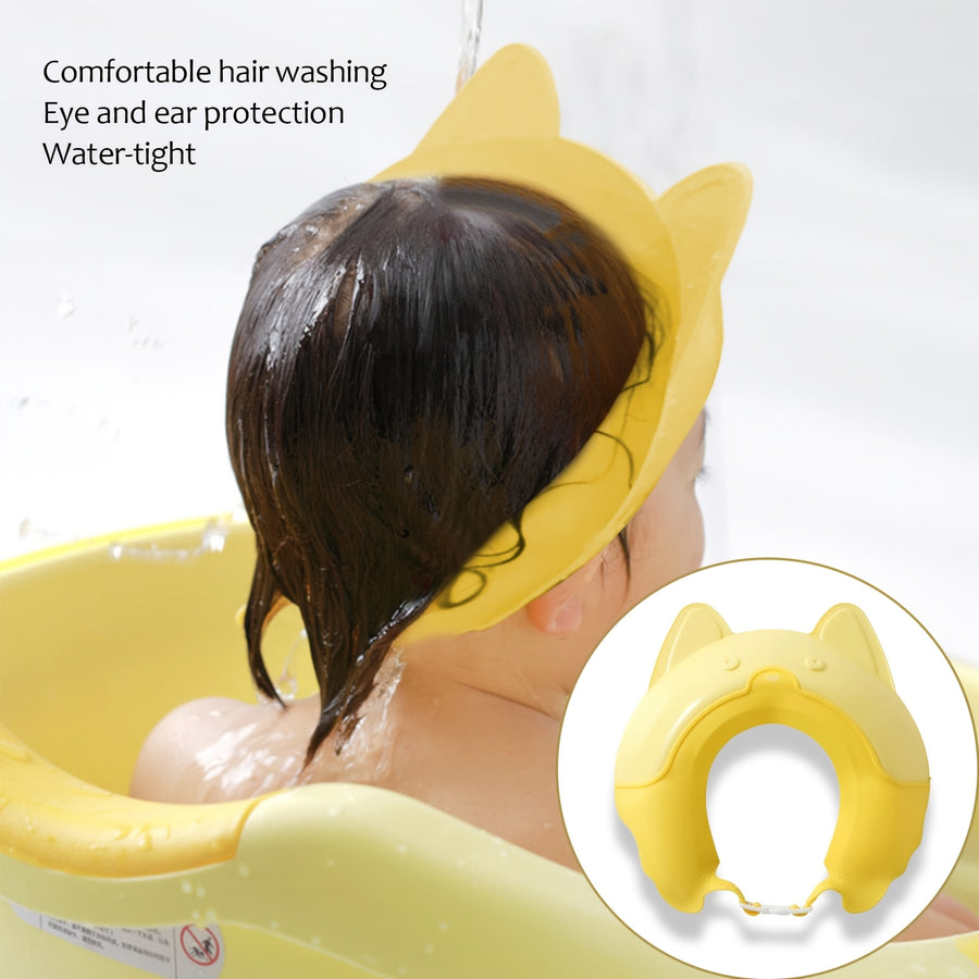 Bonnet de douche et de shampooing 1 pièce, avec bord imperméable — Monptitlou