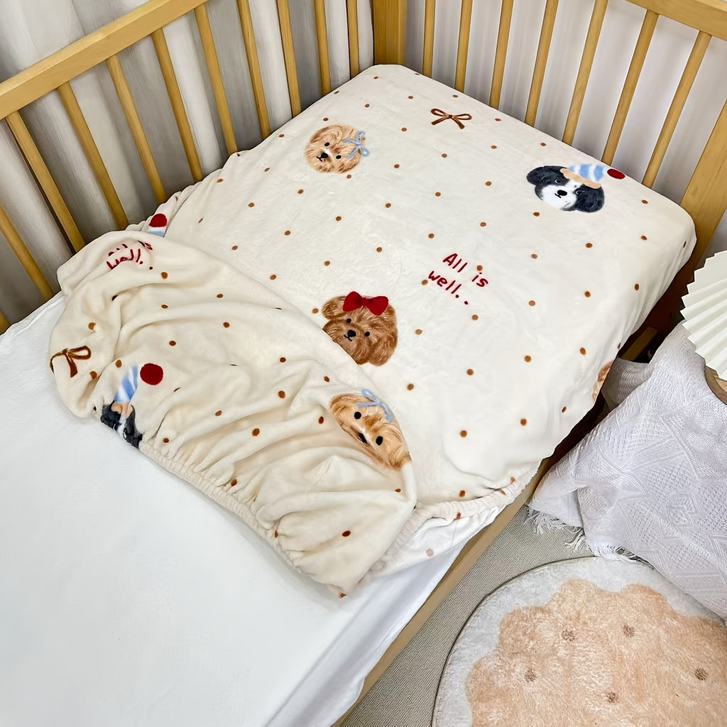 Drap-housse en peluche pour bébé, couvre-matelas épais — Monptitlou