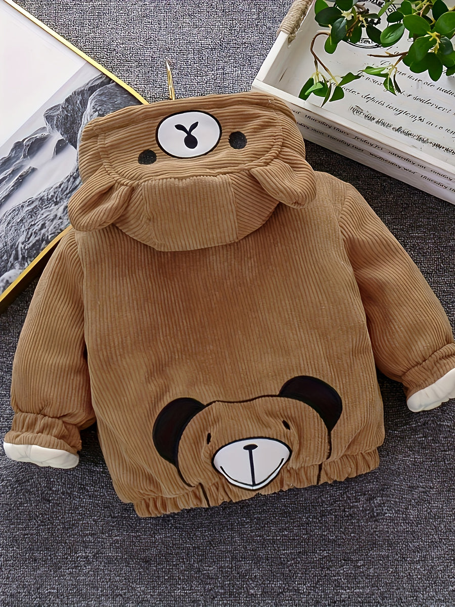 Veste à capuche pour enfants avec ours cartoon