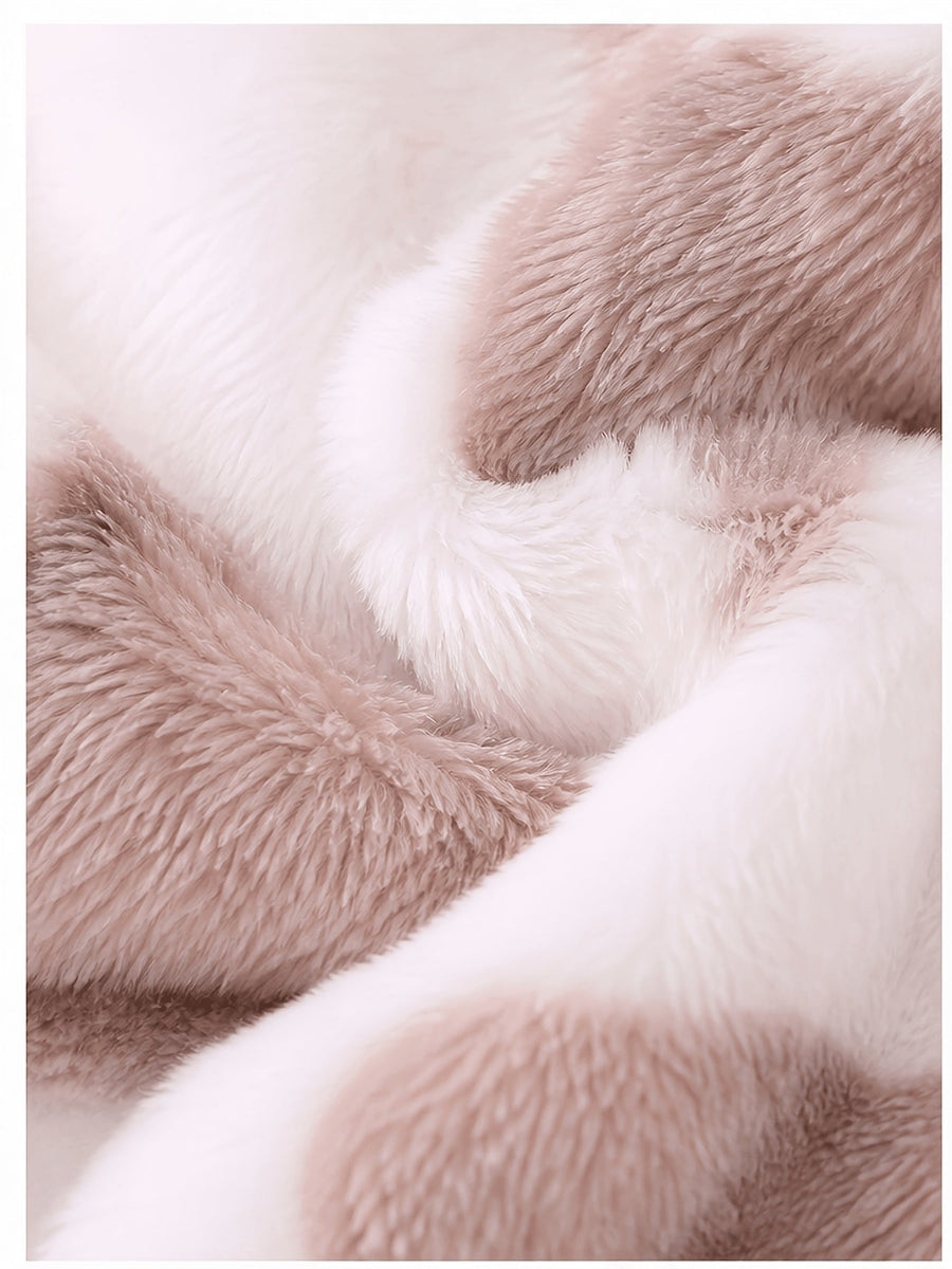 Pour bébé garçon : veste à capuche et pantalon en peluche crème à motif — Monptitlou