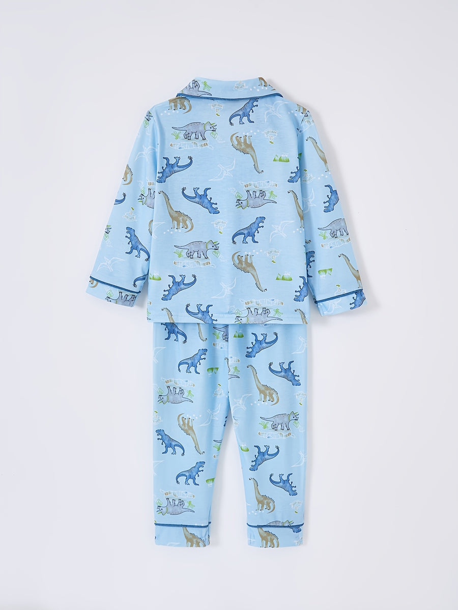 Ensemble de pyjama dinosaure pour garçon, 2 ensembles/4 pièces — Monptitlou