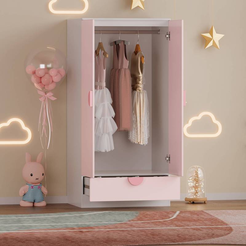 Armoire pour enfants Sandnes avec tiroir 123 x 60 x 40 cm — Monptitlou