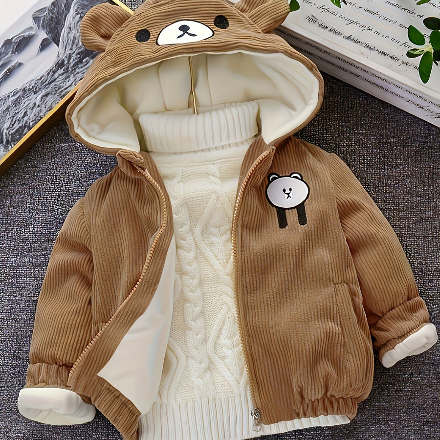 Veste à capuche pour enfants avec ours cartoon — Monptitlou