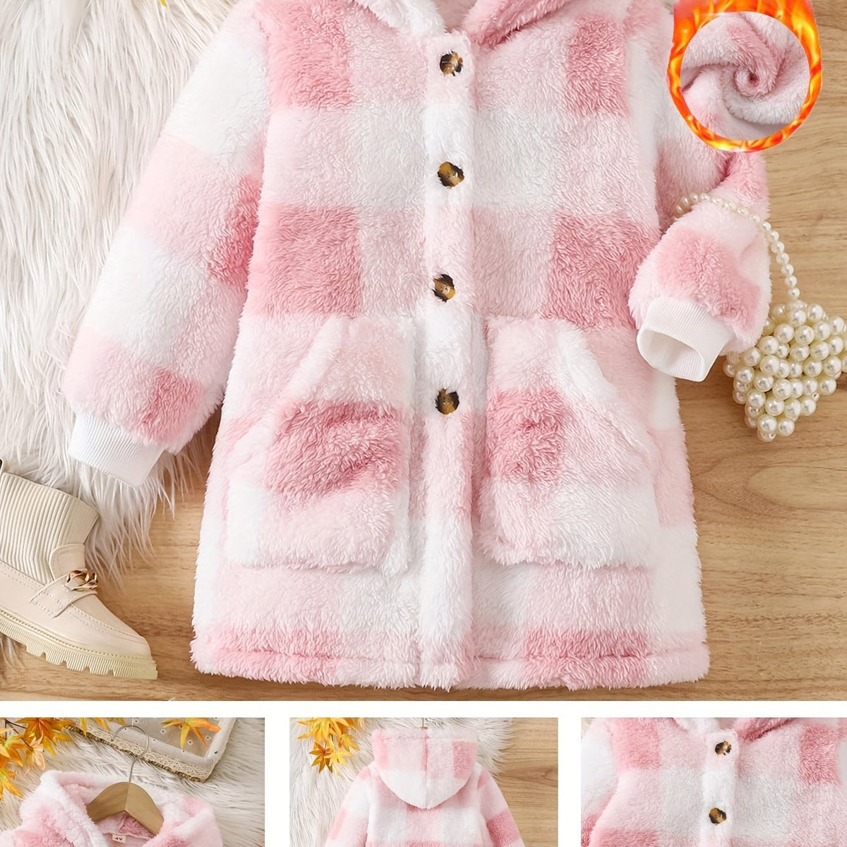 Veste longue à capuche pour fille, à la mode — Monptitlou Image
