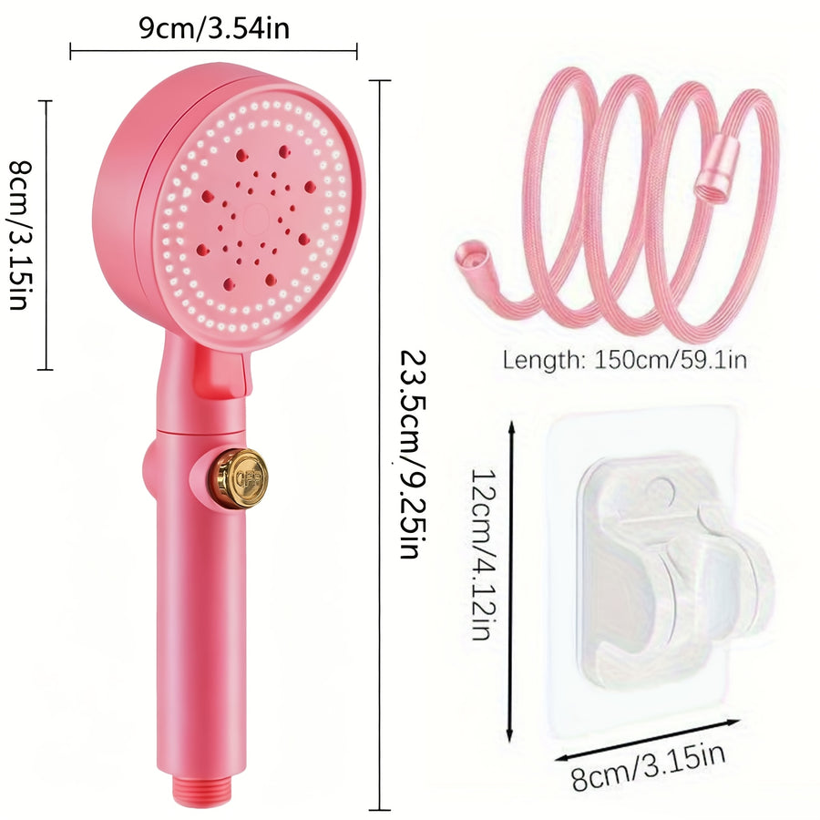 Ensemble de pommeau de douche rose tendance et u tissé de 1,5 m — Monptitlou