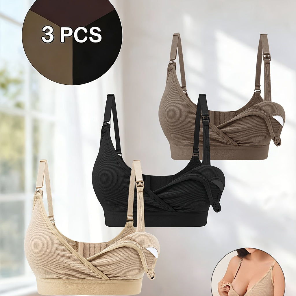3 soutiens-gorge d'allaitement sans couture à bretelles ajustables — Monptitlou