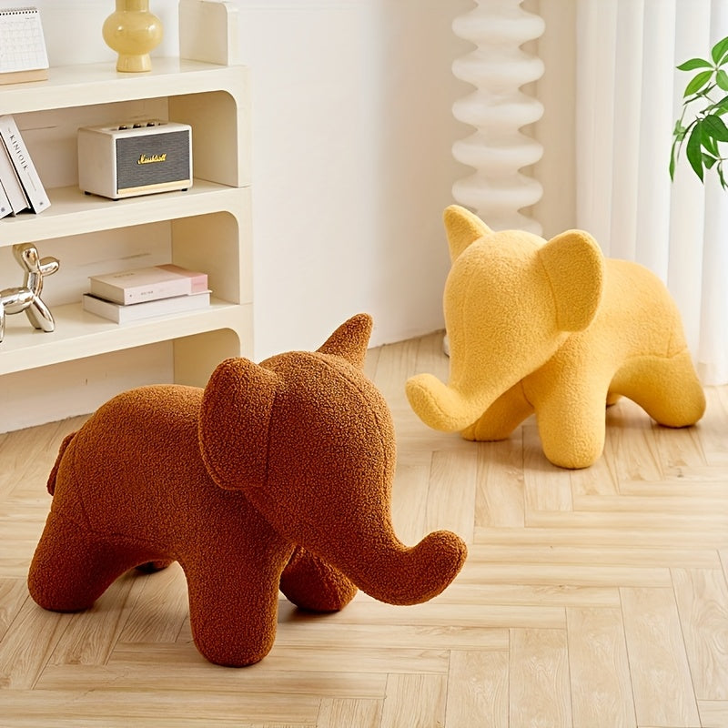 Chaise Éléphant en Laine d'Agneau pour Salon ou Chambre