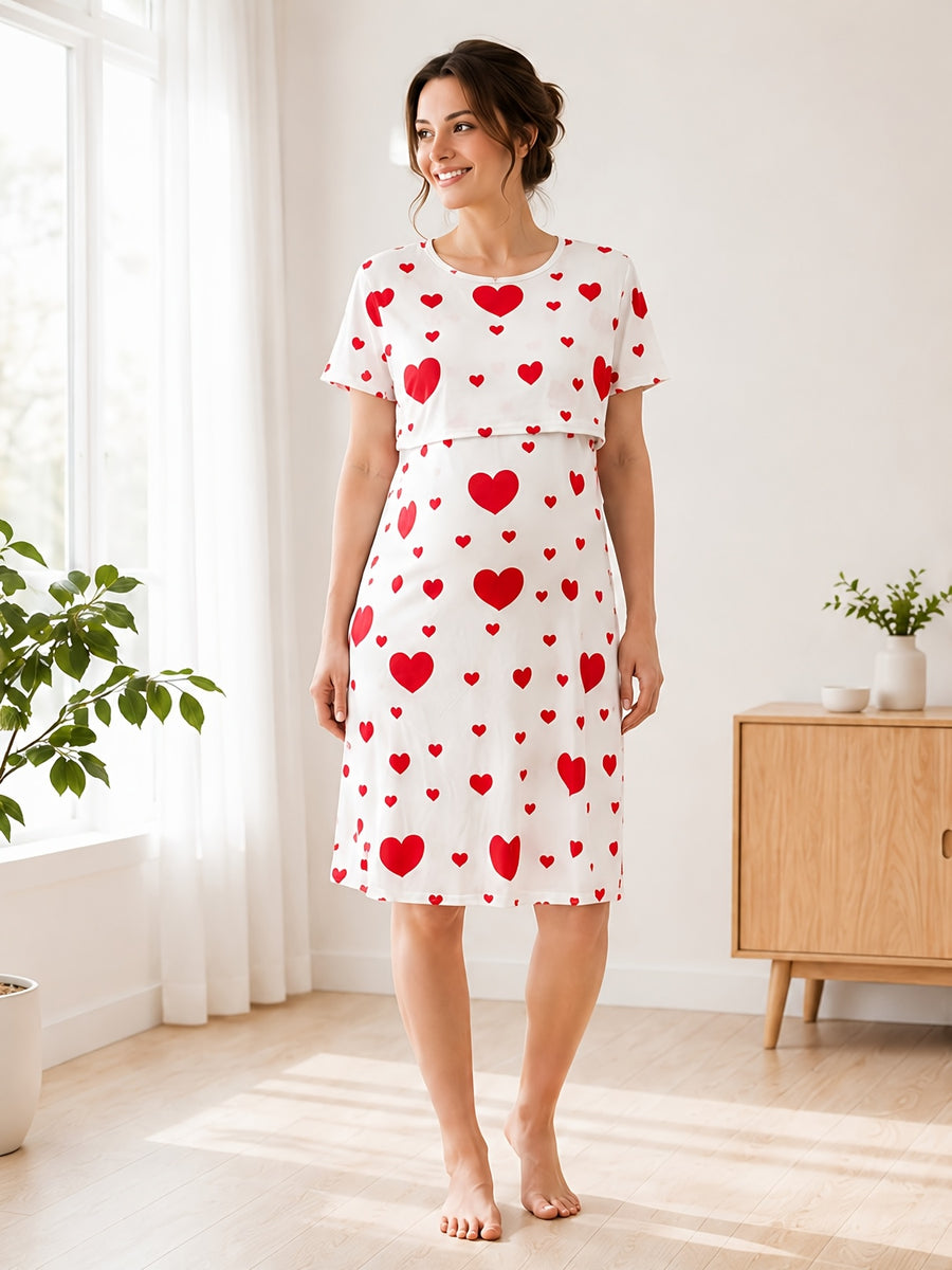 Chemise de nuit de maternité et d'allaitement pour femme — Monptitlou