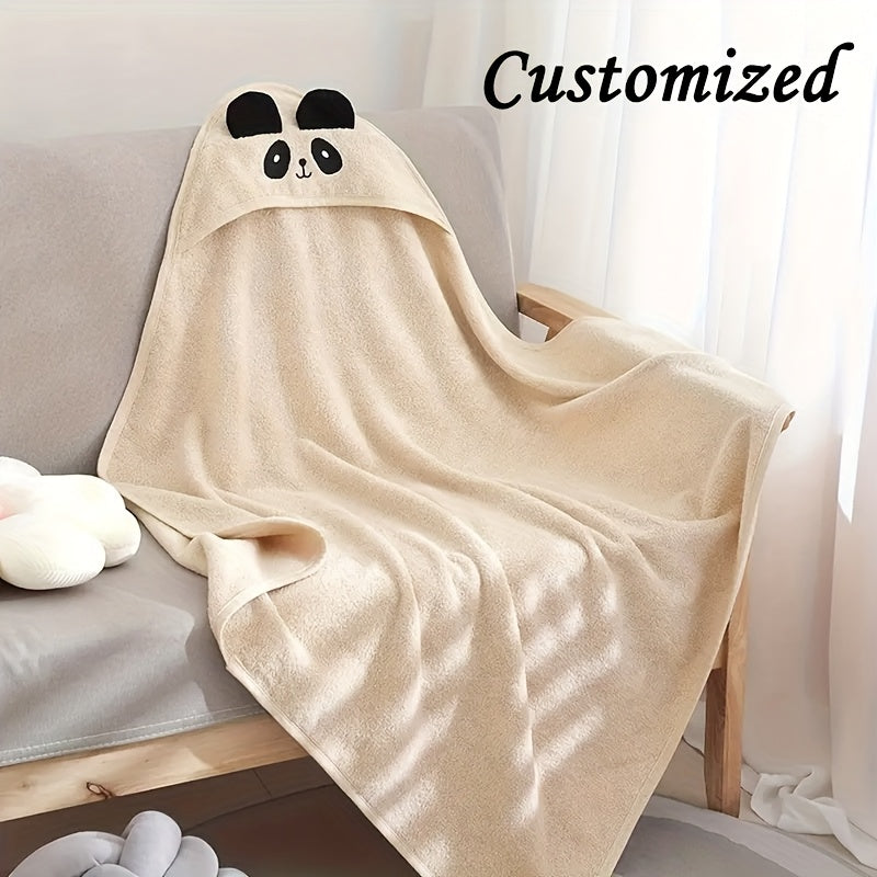 Serviette de bain à capuche personnalisée et mignonne avec motif de — Monptitlou