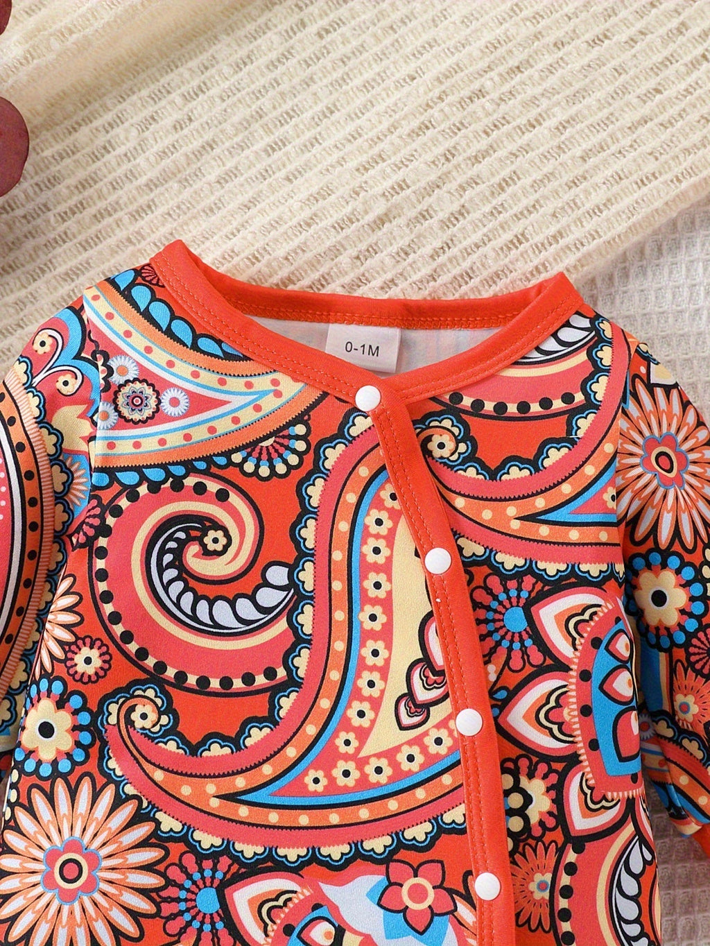 Bodies pour bébé, motif cachemire mignon imprimé intégralement — Monptitlou
