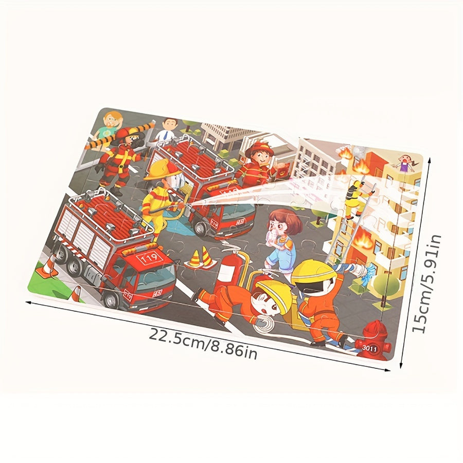 En 1 plateau de puzzle en bois, animaux, dinosaures, photo 17