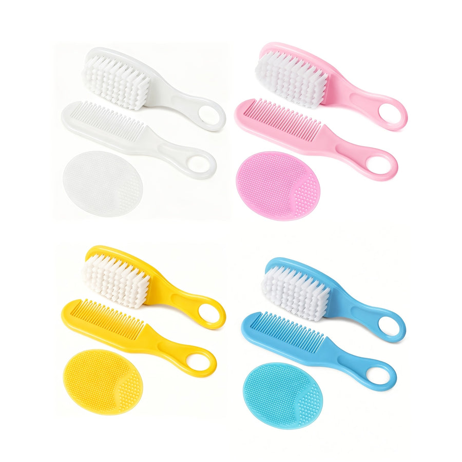 Peigne -croûtes de lait et brosse à poils souples pour nouveau-nés — Monptitlou