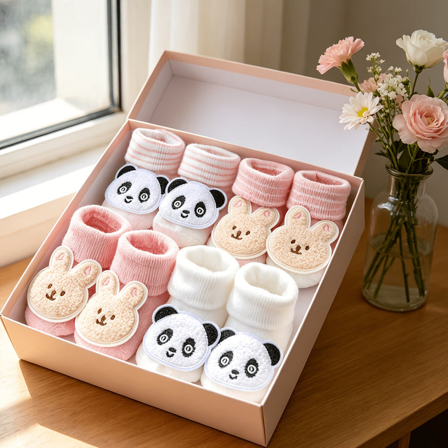 4 paires de chaussettes pour filles, adorables et mignonnes — Monptitlou
