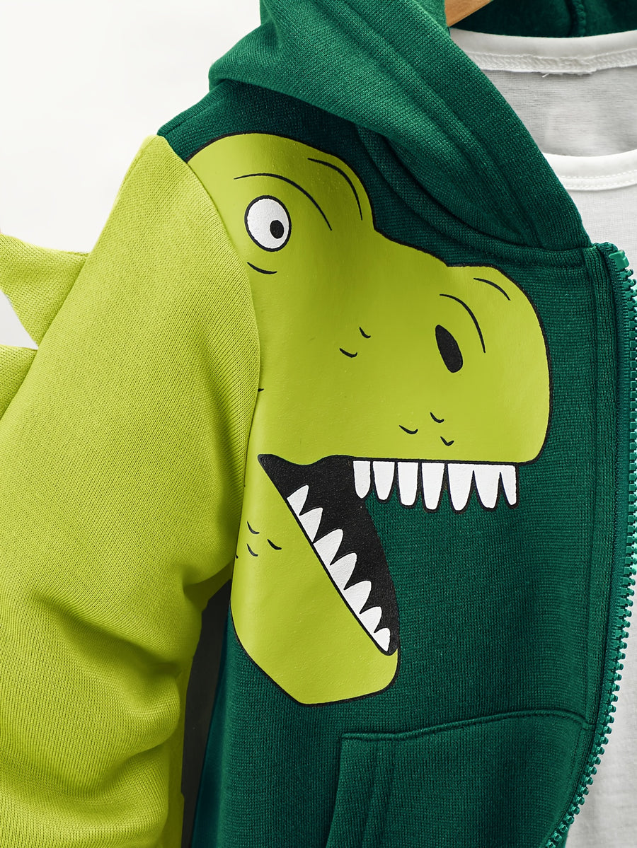 Ensemble 2 pièces pour garçon avec veste sweat à capuche zippée et