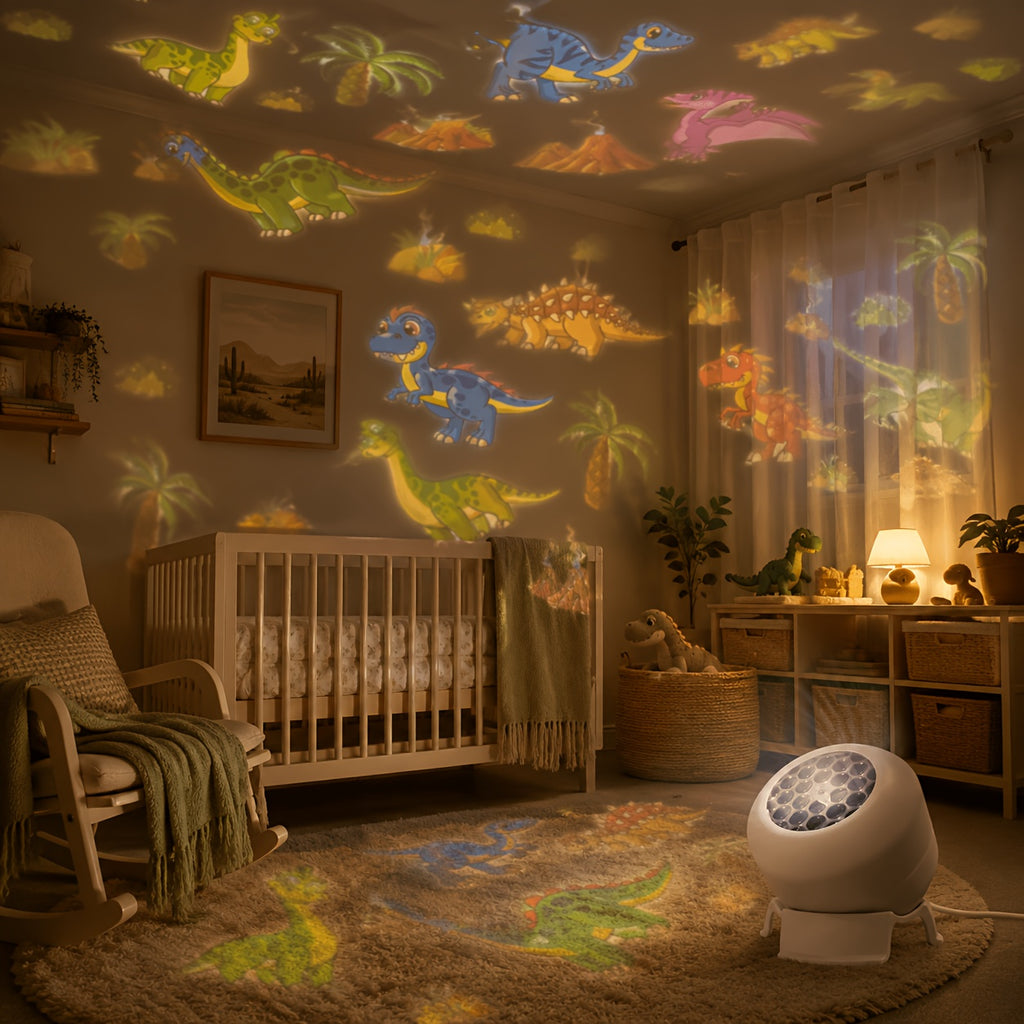 Lampe de projection dynamique sur le thème des dinosaures — Monptitlou