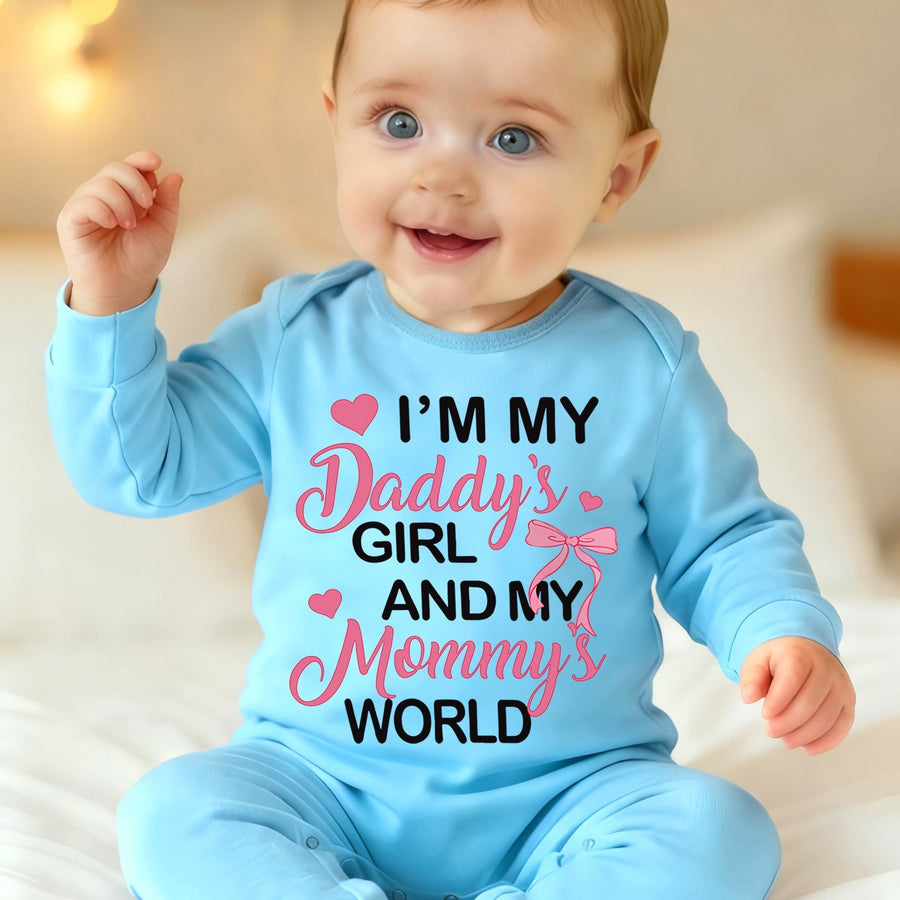 Bodysuit et chaussons pour nouveau-né à imprimé lettre je suis la fille — Monptitlou
