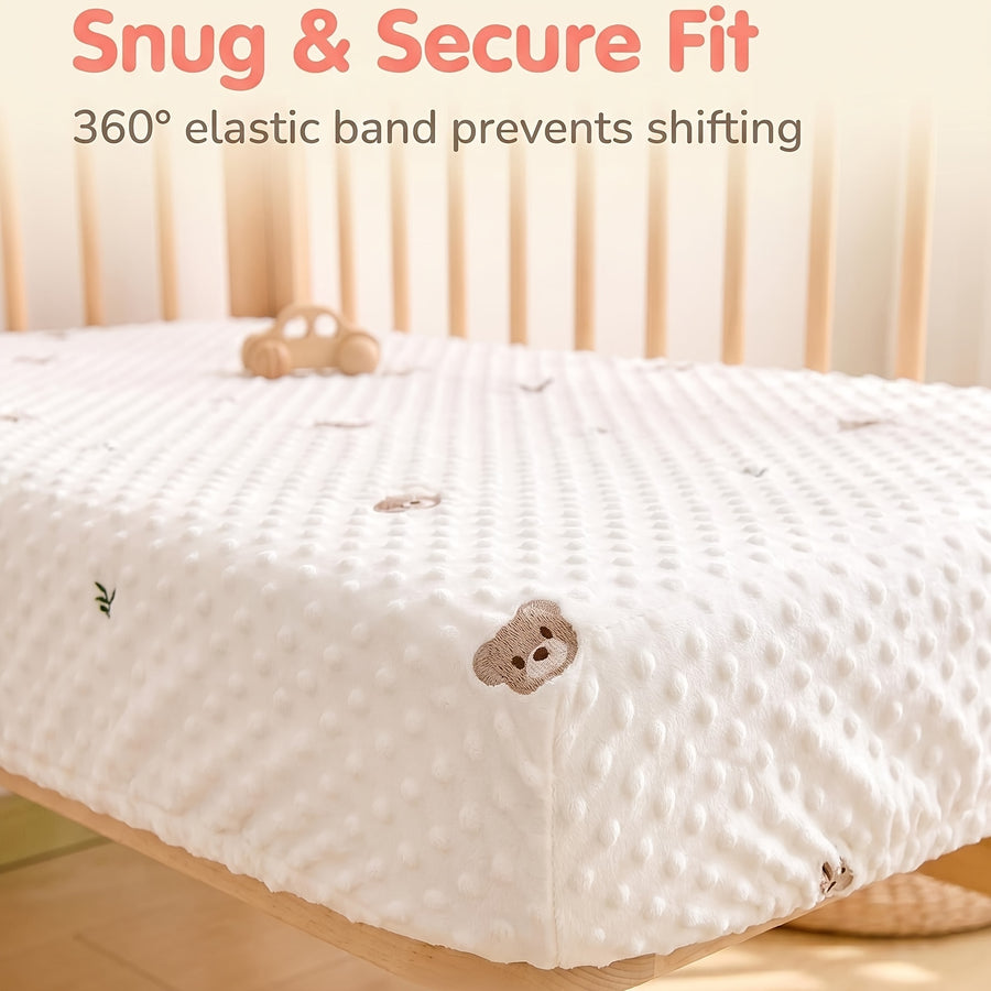 Drap-housse pour enfant brodé haricot — Monptitlou