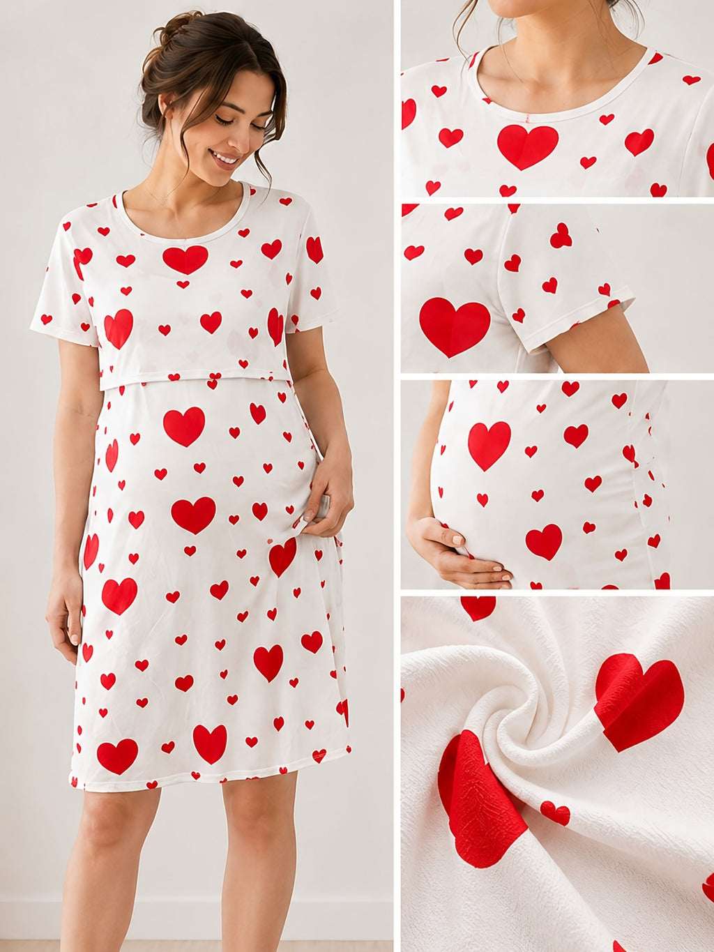 Chemise de nuit de maternité et d'allaitement pour femme — Monptitlou