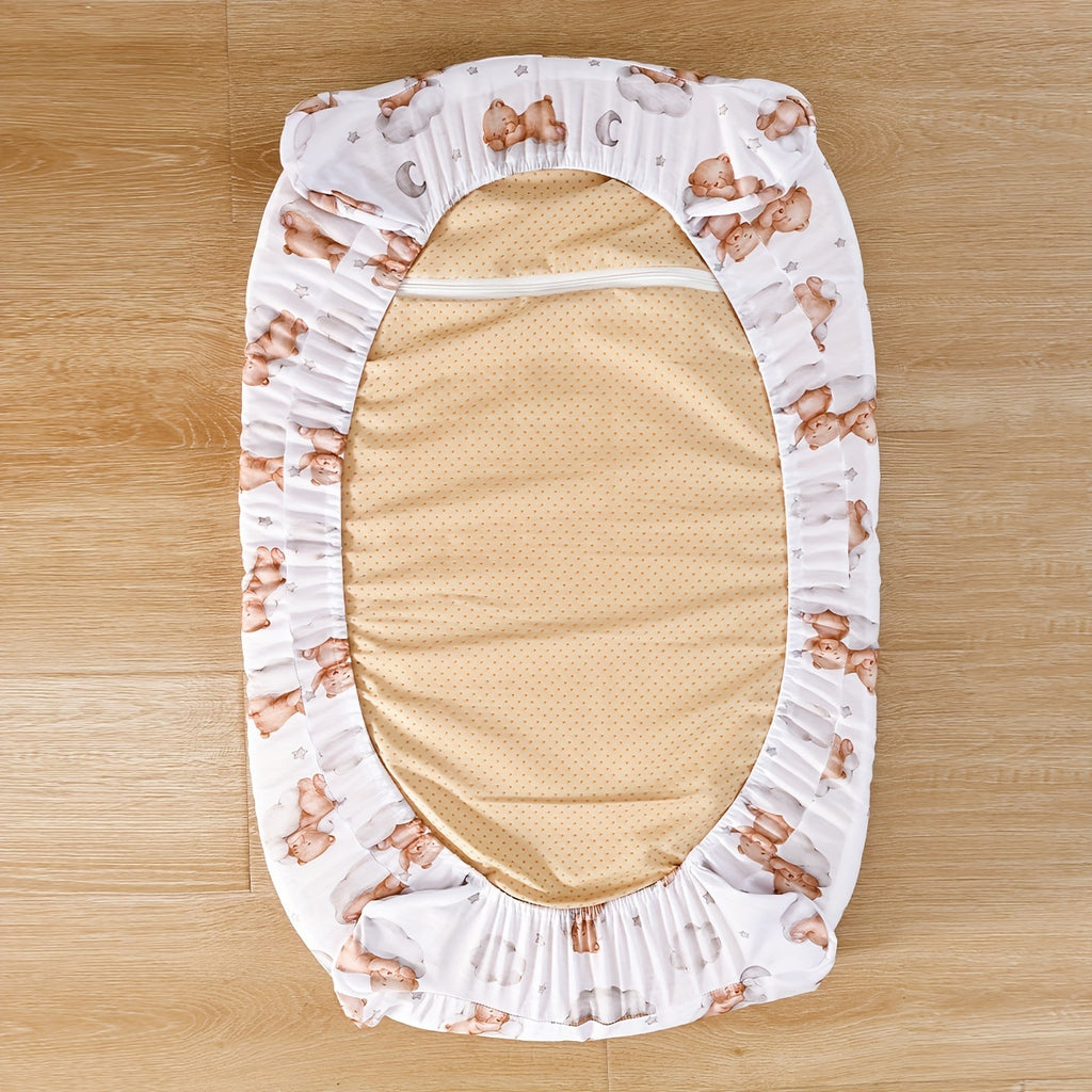 1 Housse de lit de bébé douce en tissu polyester — Monptitlou
