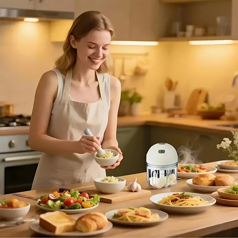 Hachoir Électrique 250 ml, Hachoir à Ail — Monptitlou